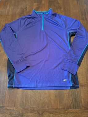 NordicTrack Women’s Purple Quarter-Zip with Teal Trim Performance Pullover